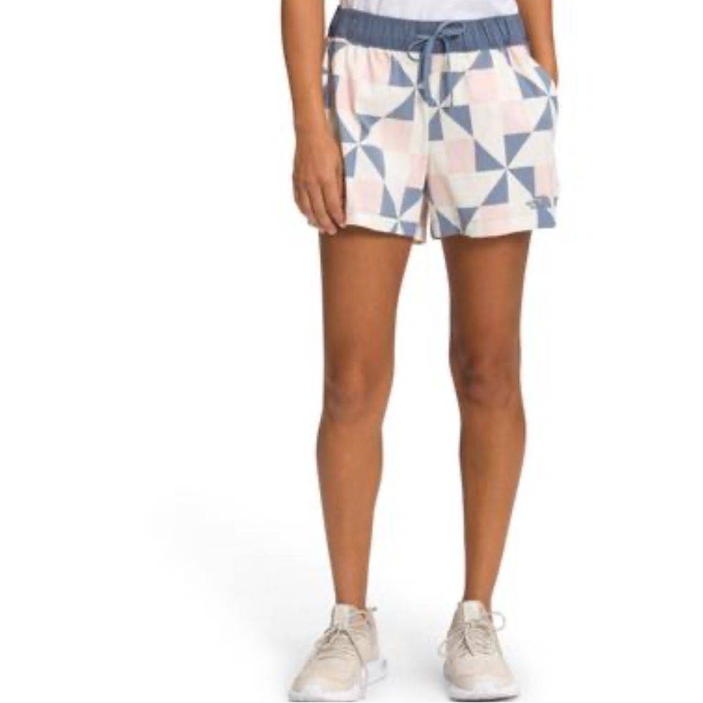 The North Face Blue and White Athletic Shorts